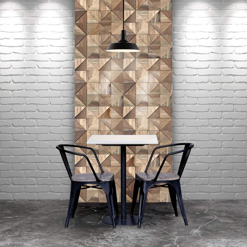 Ekena Millwork 11 7/8"W x 11 7/8"H x 1/2"P Authentic Boat Wood Mosaic Wall Tile, Natural Finish - Image 5